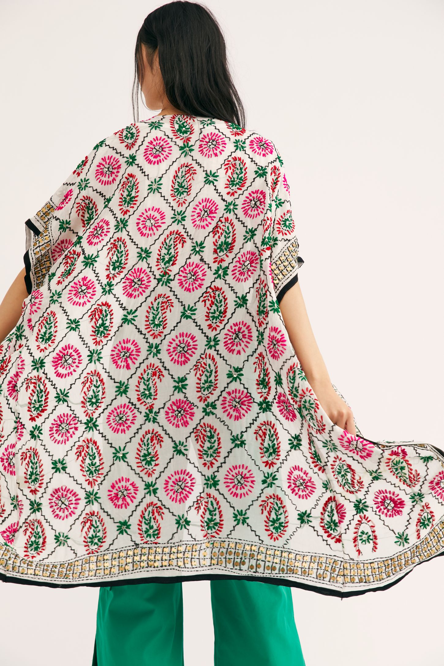 Slide View 3: Athena Embroidered Kimono