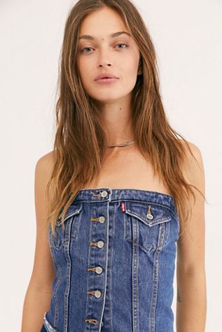 Levi’s Lace-Up Denim Corset Top
