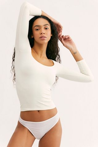 Square Neck 3/4 Sleeve Top