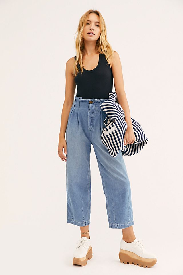 Pleated Carrot Jeans | Free People
