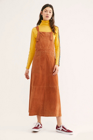 suede pinafore