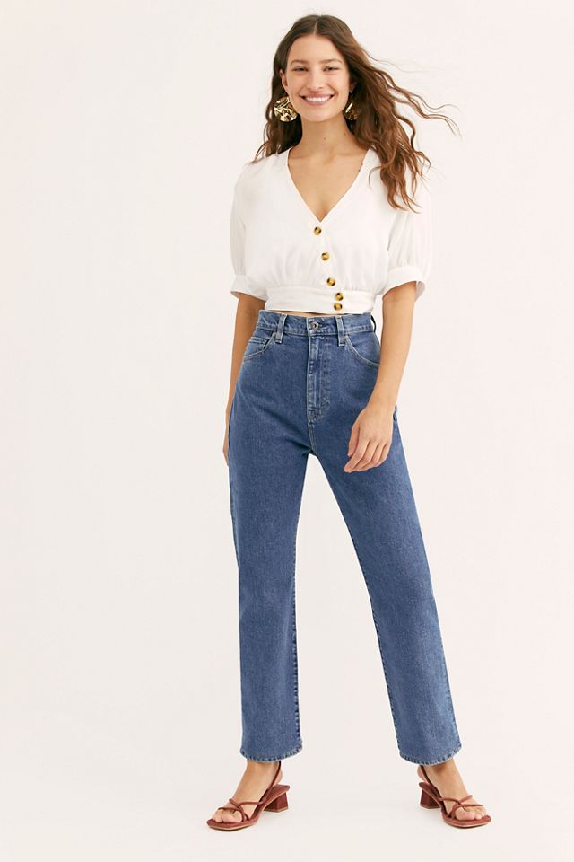 levi's 701 highrise straight jeans