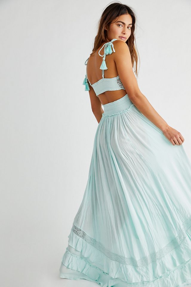 baha long sleeve maxi dress WEXLEE LONG SLEEVE MAXI DRESS, ALBA BLUE BAJA COVE ENGINEERED KNIT DRE –  Palm Place
