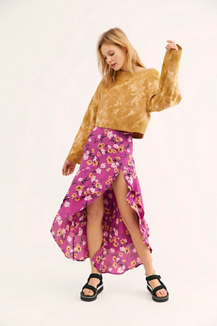 free people highlands tube midi skirt