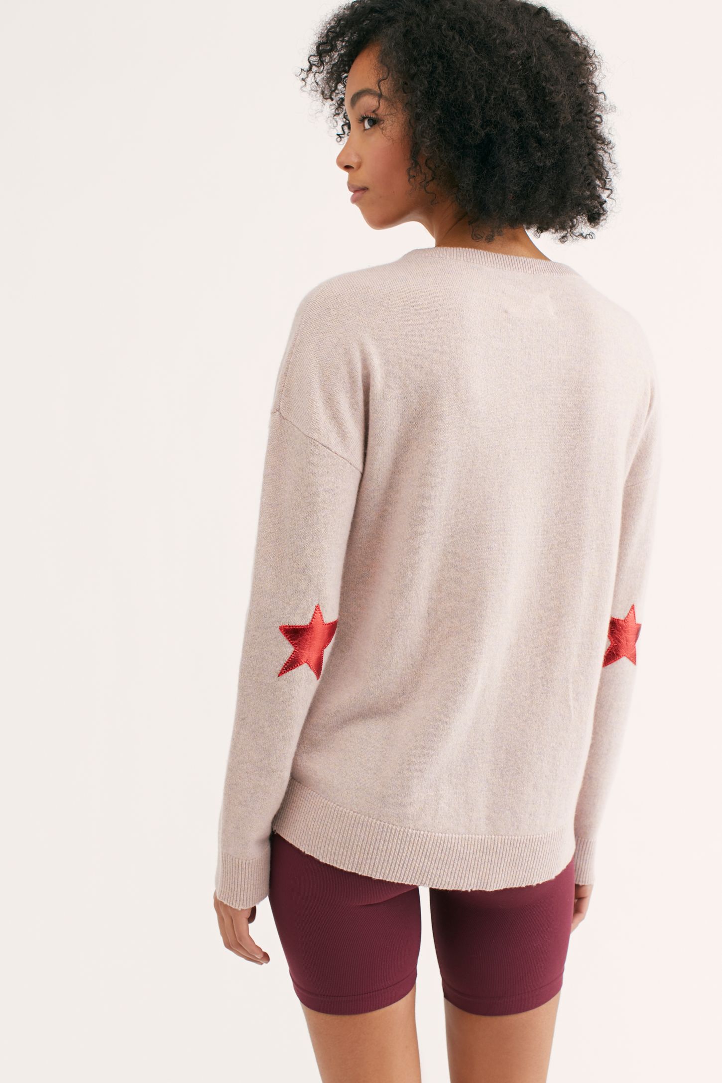 Slide View 3: Cici Patch Cashmere Sweater