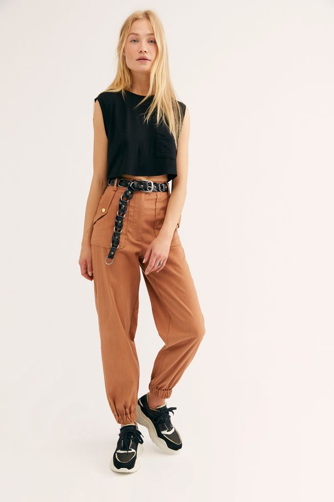 tan utility pants