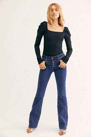 free people button jeans