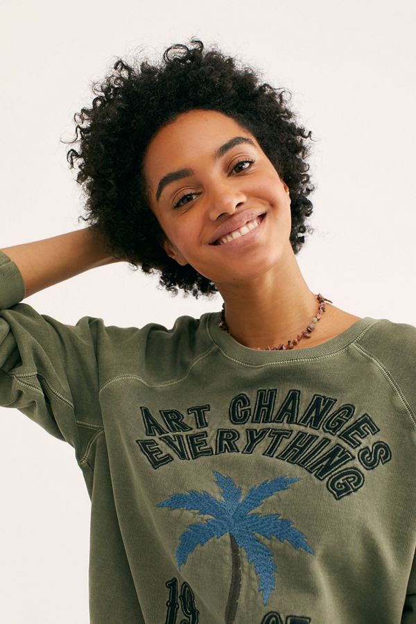 Slide View 1: Upper Brodé Palm Sweatshirt 