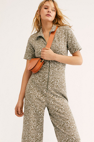 free people leopard jumpsuit