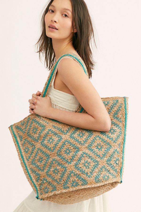 Eva Printed Jute Tote