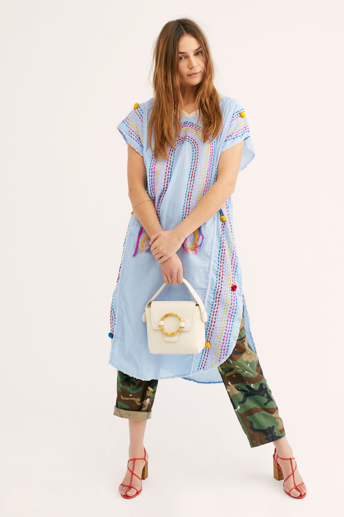 Slide View 5: Chasing Rainbows Embroidered Kaftan