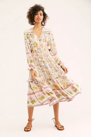 wild bloom midi dress