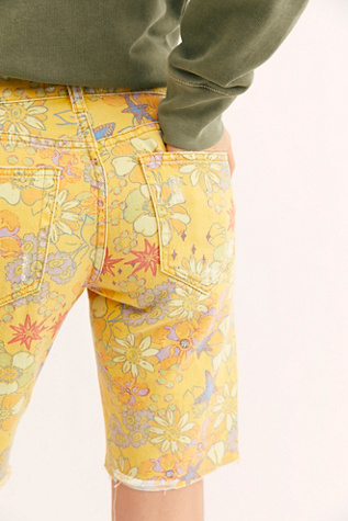 alani printed cutoff shorts