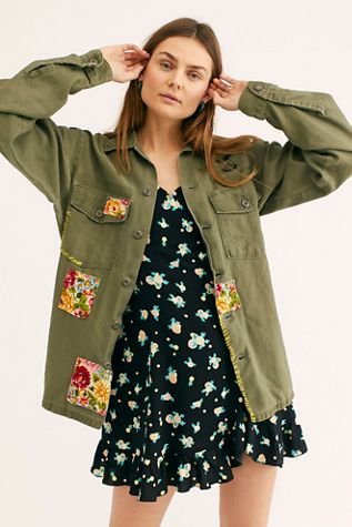 Patched Up Shirt Jacket