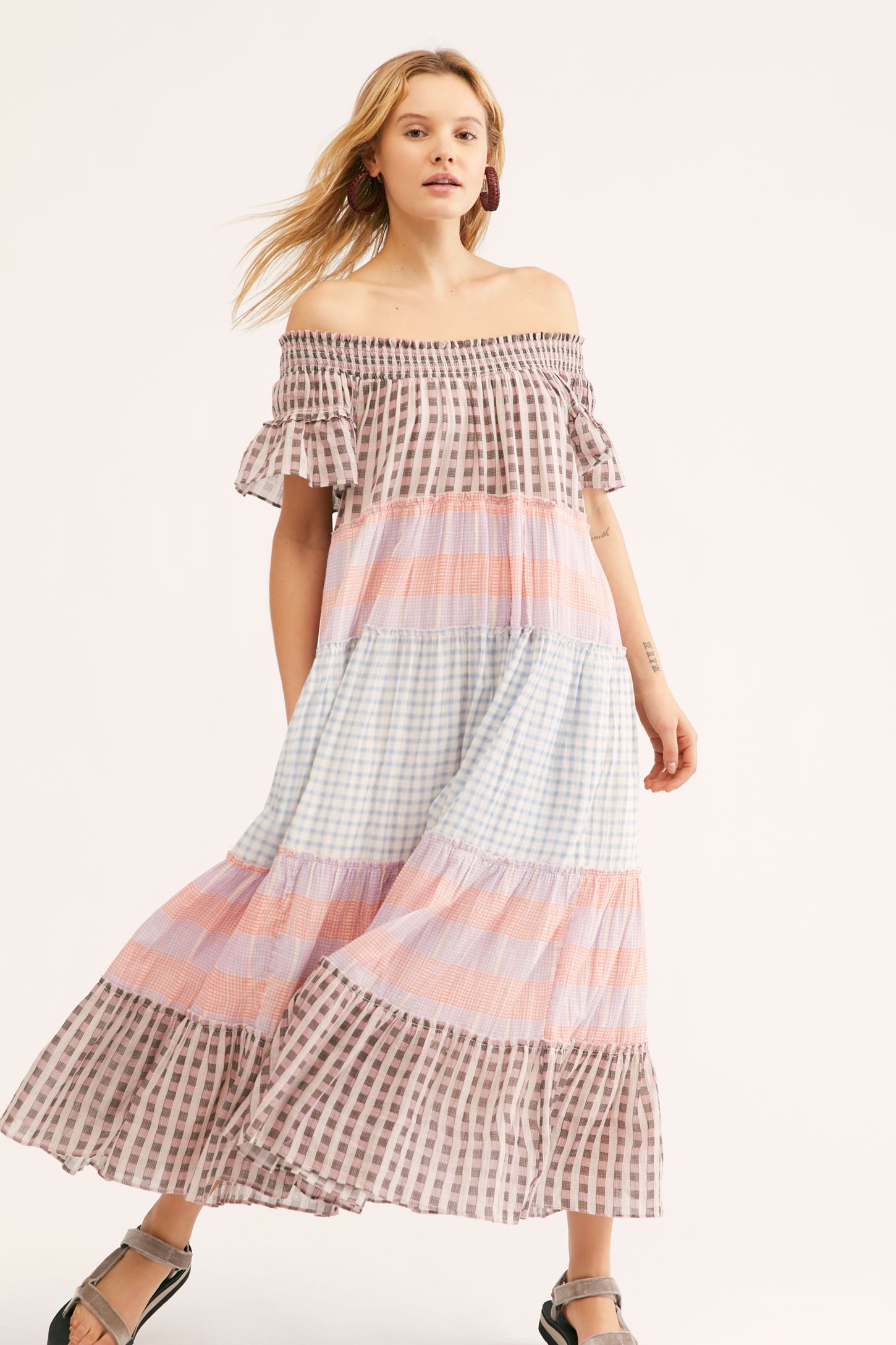 Slide View 2: Something Real Plaid Maxi Dress