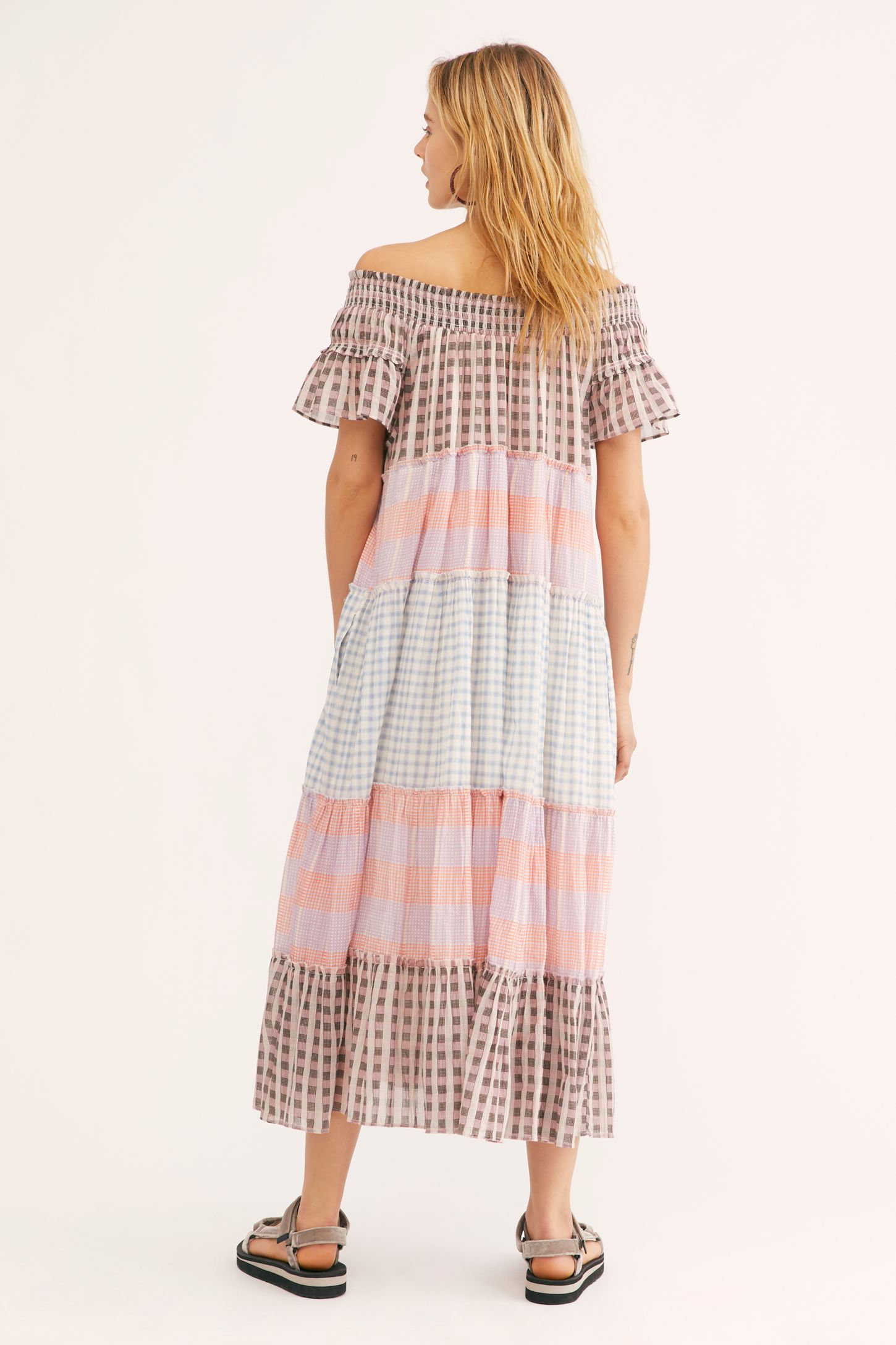 Slide View 3: Something Real Plaid Maxi Dress