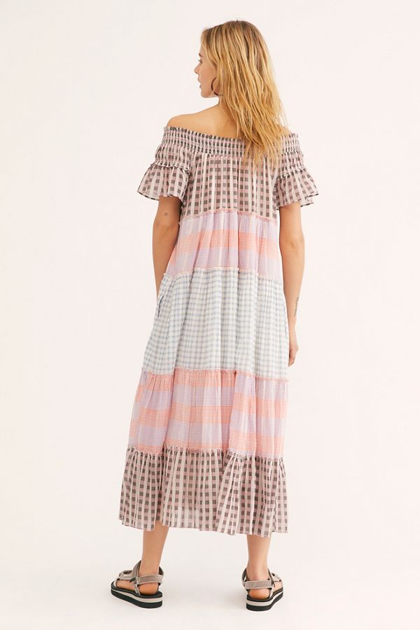 Slide View 3: Something Real Plaid Maxi Dress