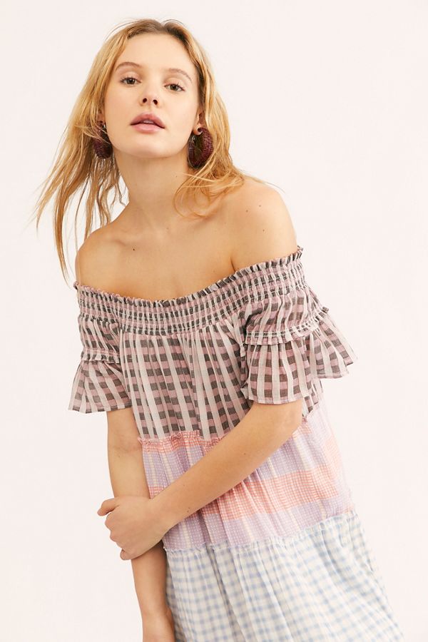 Slide View 5: Something Real Plaid Maxi Dress