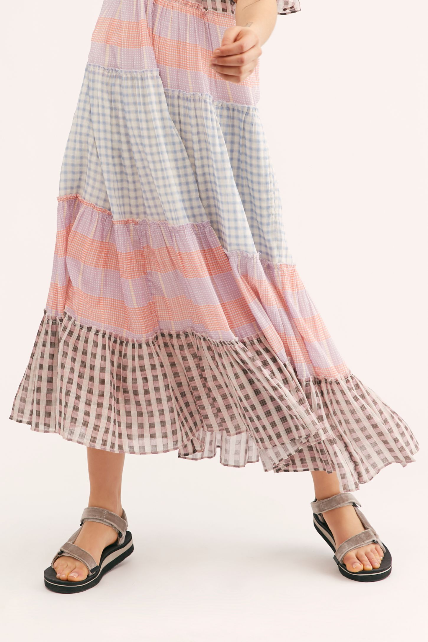 Slide View 6: Something Real Plaid Maxi Dress