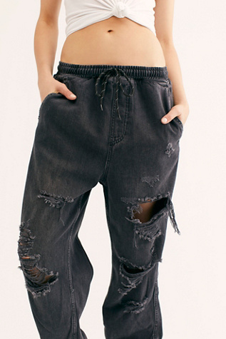 free people denim joggers