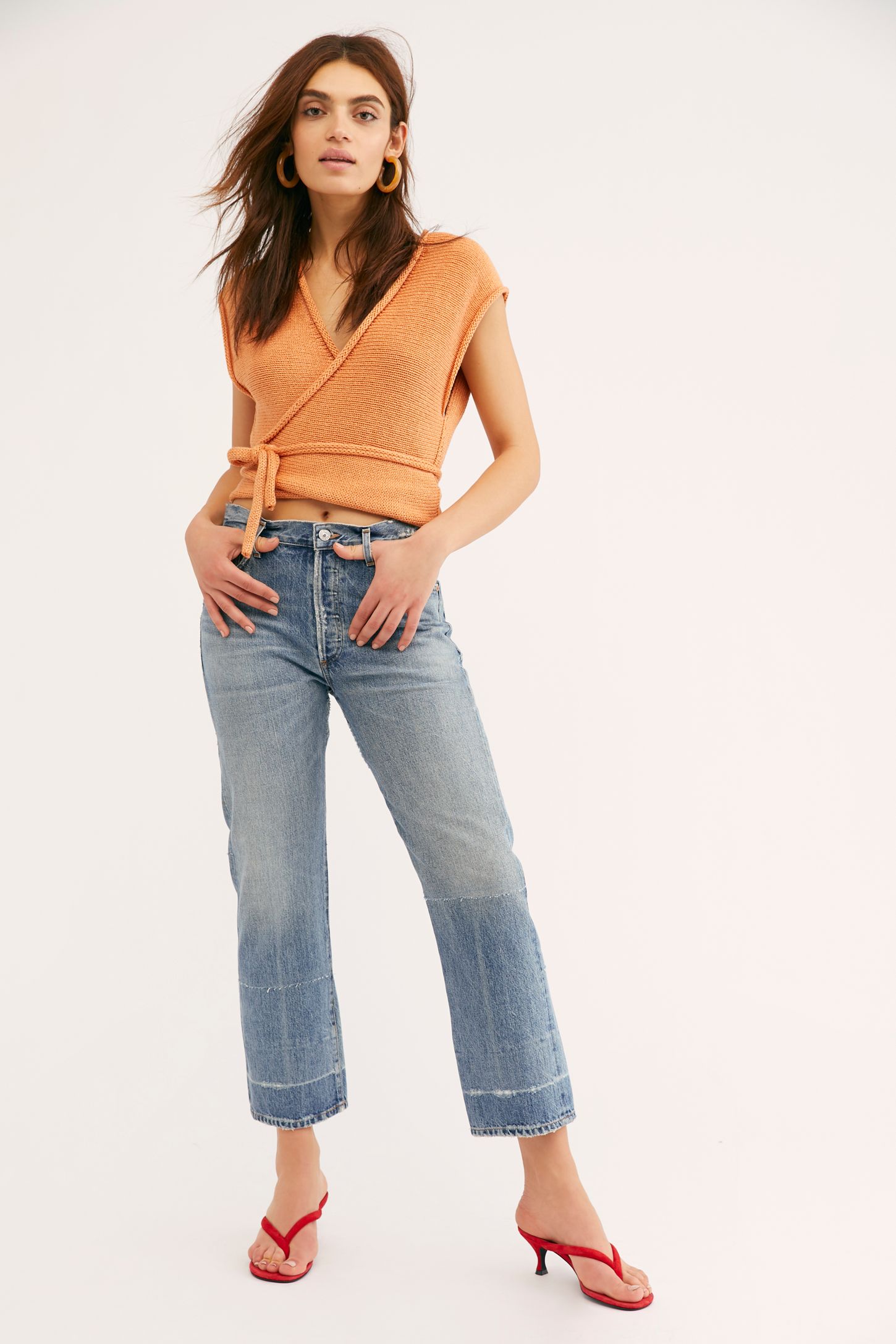 Slide View 4: Wish You Were Here Wrap Top