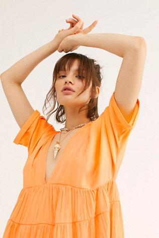 shiny sun up mini dress