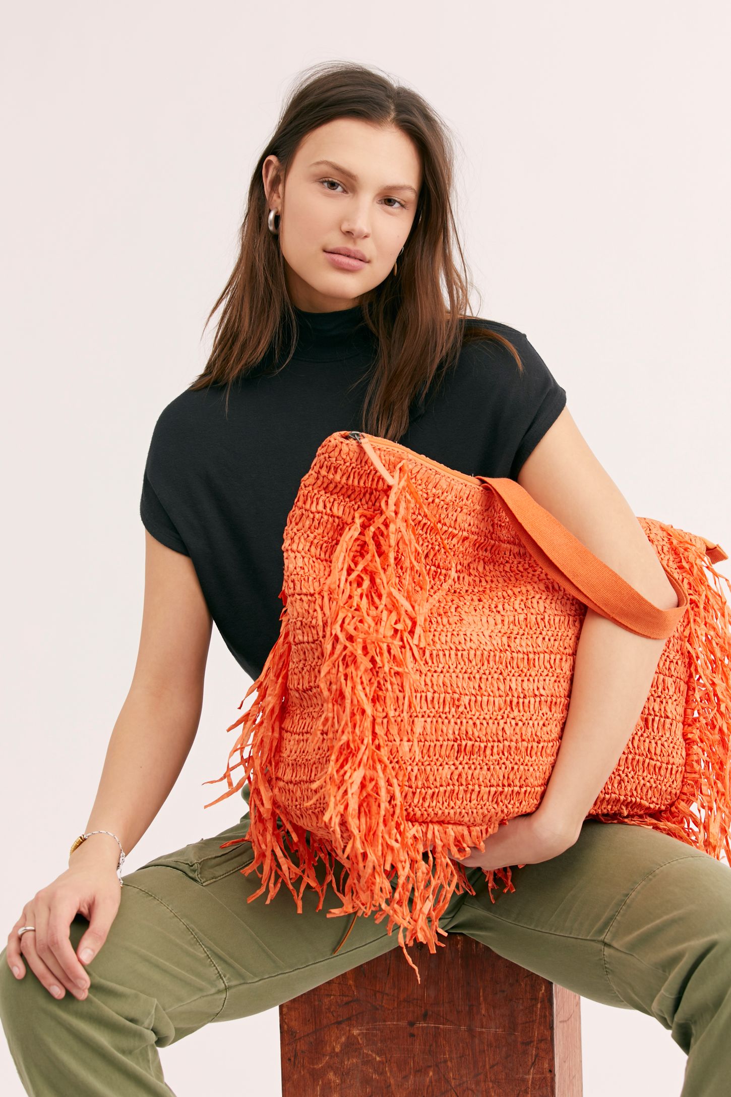 Slide View 2: Vacation Mode Straw Tote