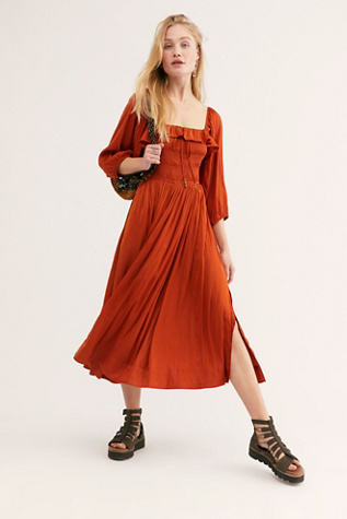 oasis red botanical dress