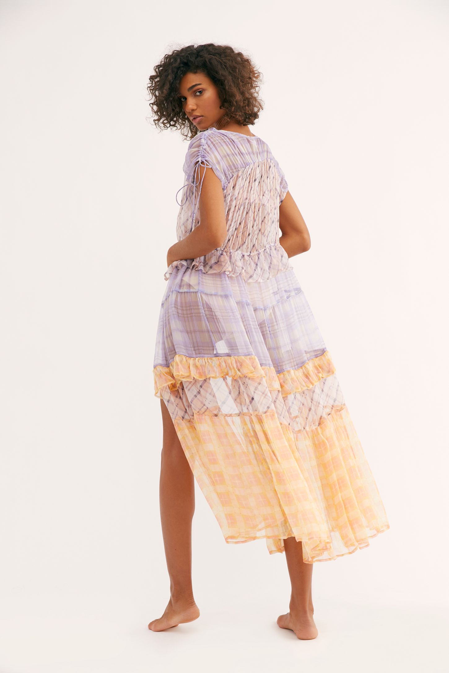 Slide View 3: Merry Mixed Plaid Kimono