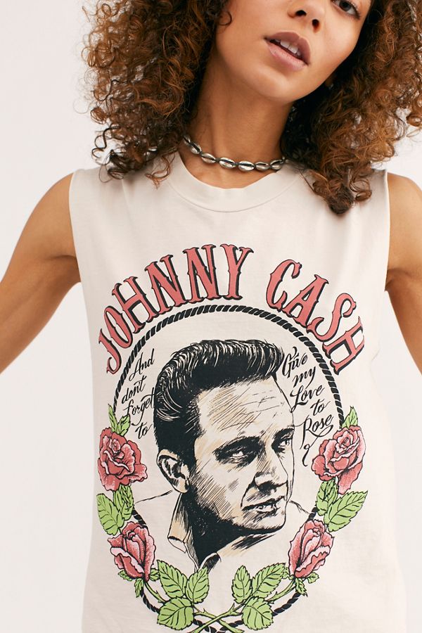 Slide View 3: Johnny Cash Roses Tee