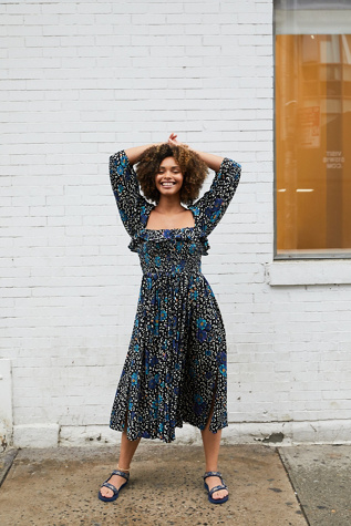 oasis leopard midi dress