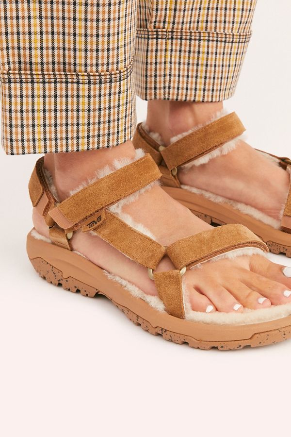 teva shearling sandals