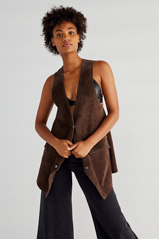Free People Low Rider Suede Vest - 51234276