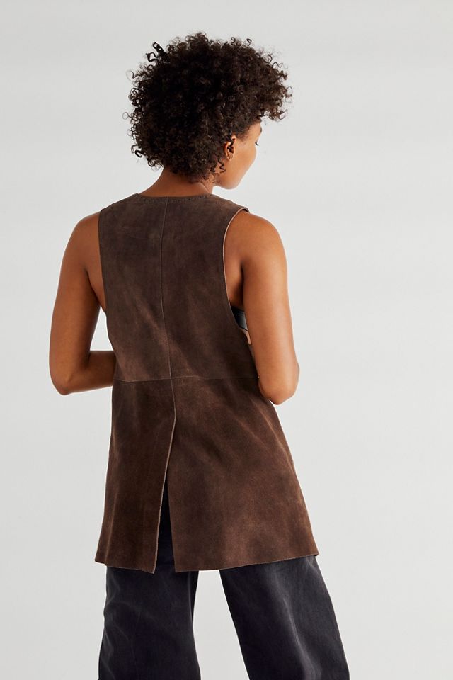 Free People Low Rider Suede Vest - 51234276