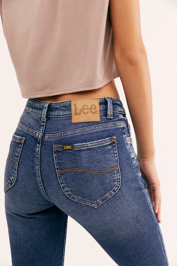 lee mid rise skinny jeans