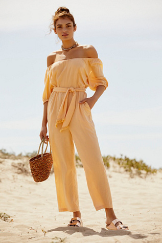 free people linen jumpsuit