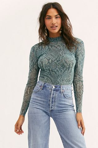 Queen Cobra Mock Neck Bodysuit