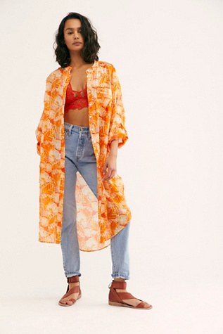 printed maxi top