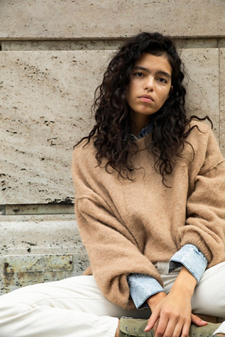 free people angelic crew neck pullover