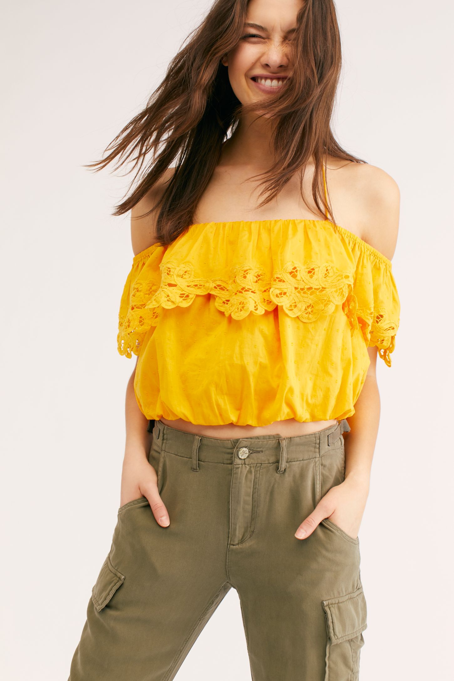 Slide View 3: Rolled-Up Silk Cargo Pants