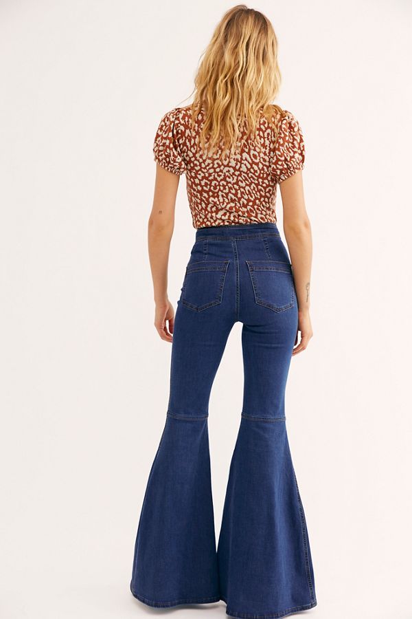 cheetah flare jeans