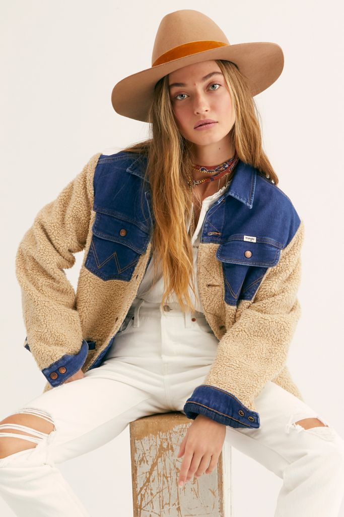 Oversized Sherpa Patch Jacket Free People