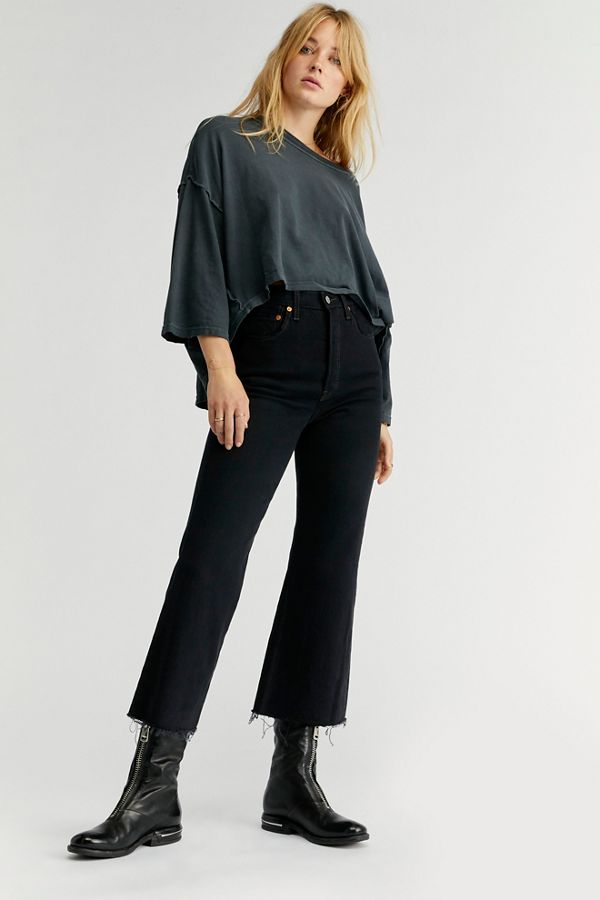 levi's ribcage cropped flare jeans