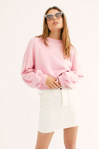 agolde balloon sleeve cropped sweatshirt