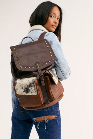 oversized leather backpack