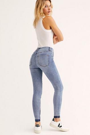 high rise stretch jeans