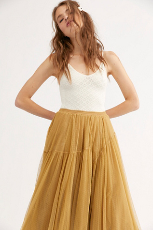 grace tulle maxi skirt