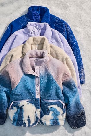 Hit The Slopes Printed Fleece Jacket