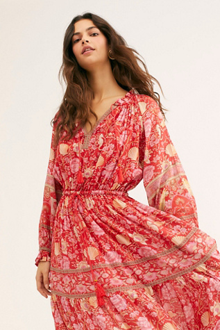 red spell dress