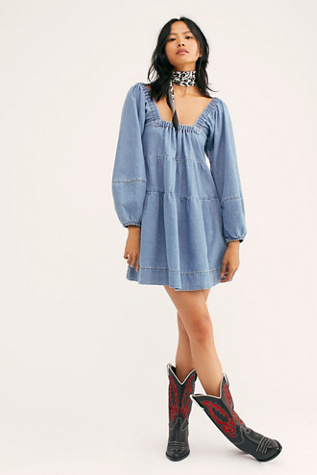 babydoll denim dress